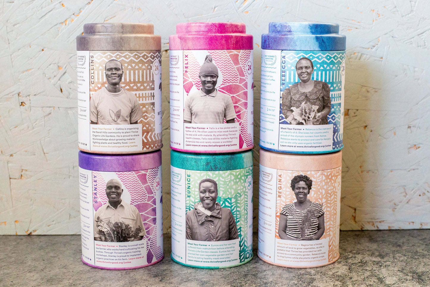 JusTea - Purple Rain Tea Bag Tin - Organic, Fair-Trade, Purple Tea