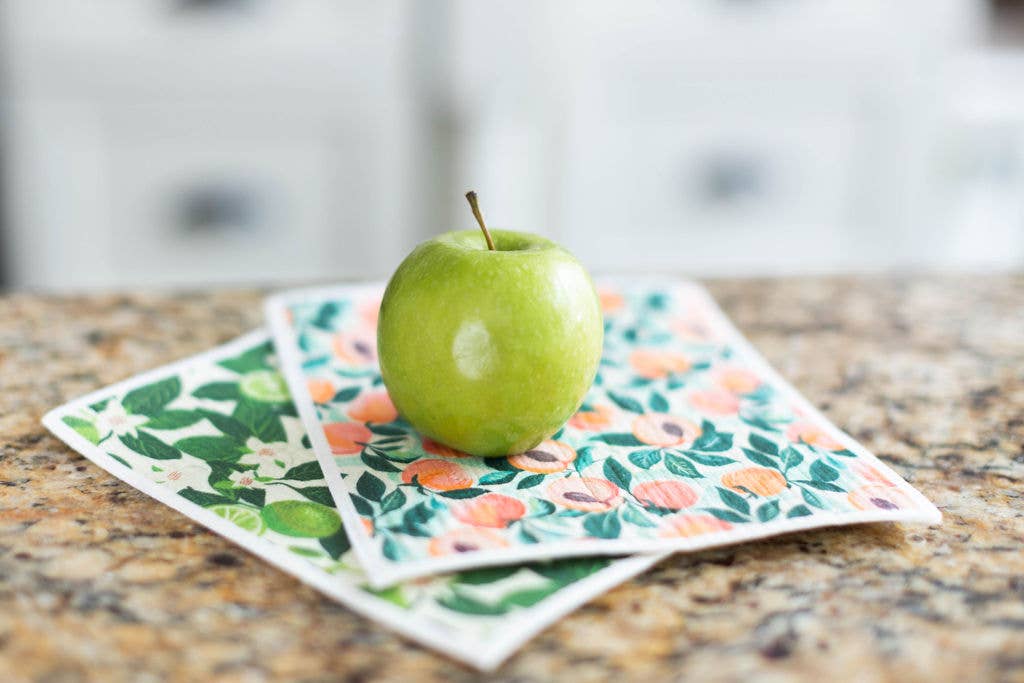 SC003 - 4 Pk Sponge Cloths - In the Orchard