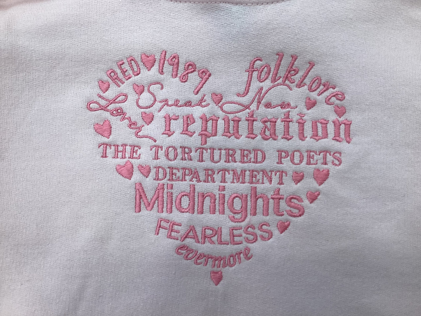 Taylor Albums Pink Kids Hoodie