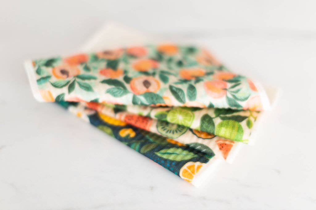 SC003 - 4 Pk Sponge Cloths - In the Orchard