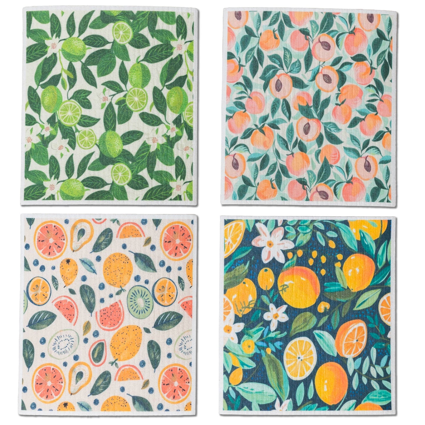 SC003 - 4 Pk Sponge Cloths - In the Orchard