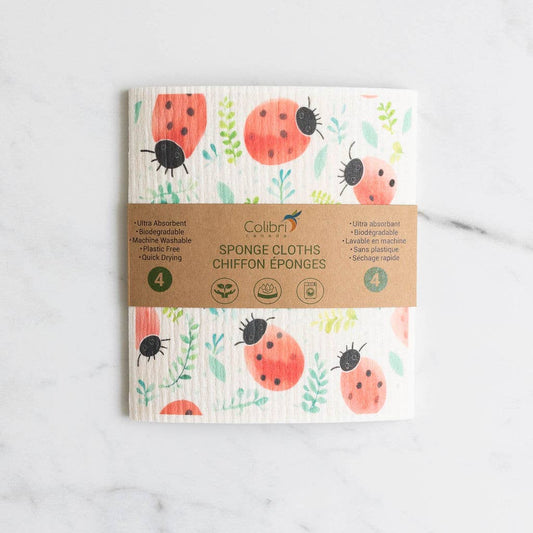 SC001 - 4 Pk Sponge Cloths - In the Garden