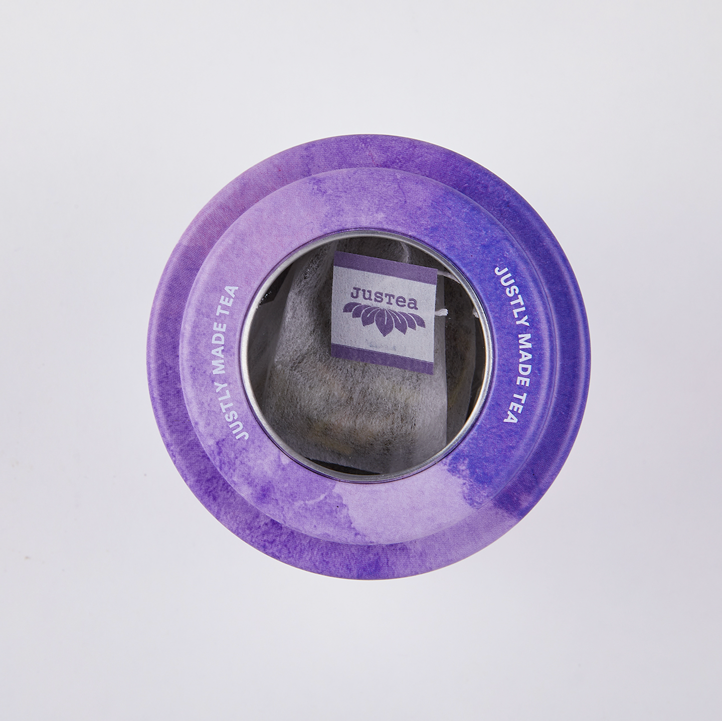 JusTea - Purple Rain Tea Bag Tin - Organic, Fair-Trade, Purple Tea