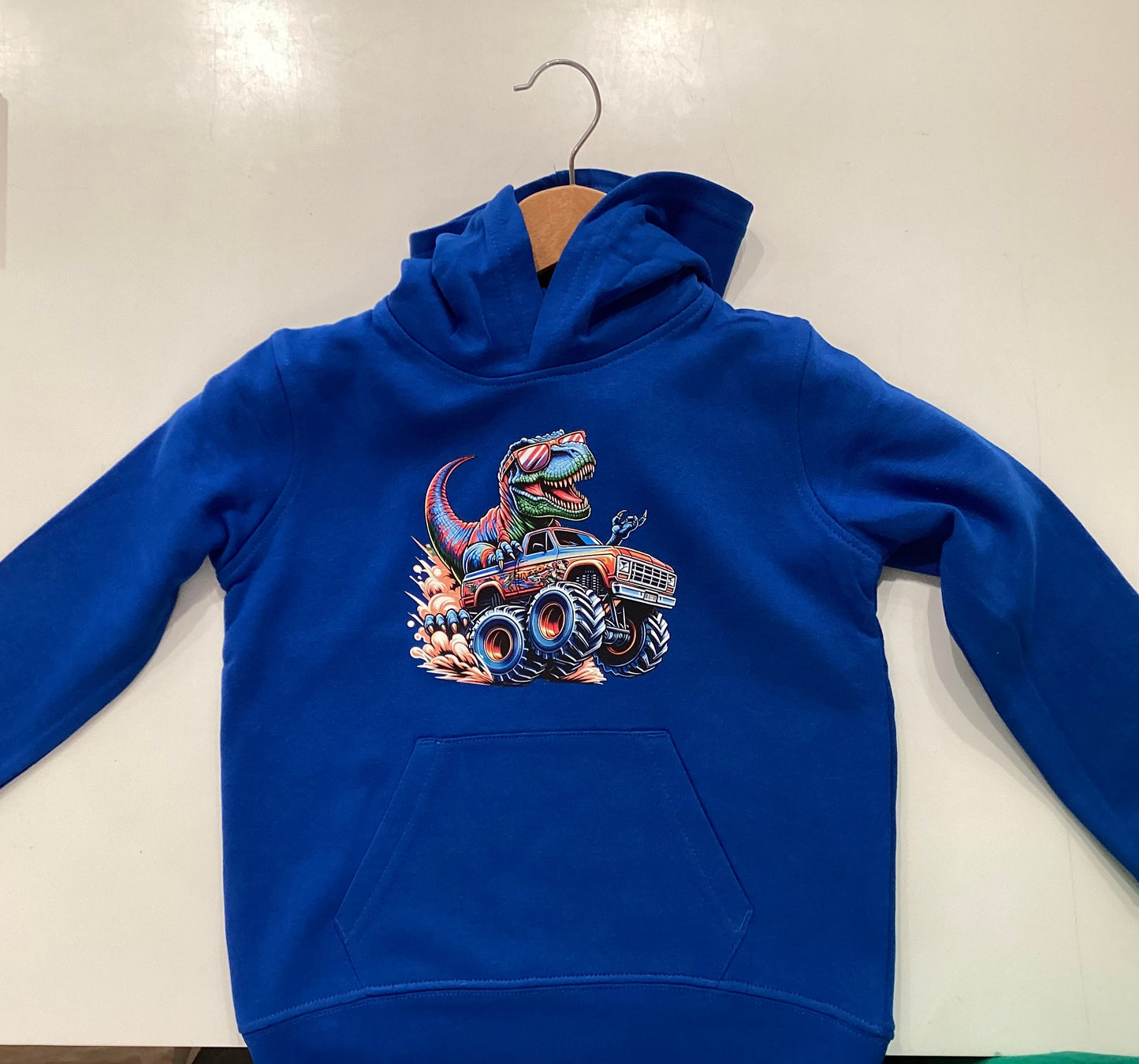 dinosaur blue kids hoodie