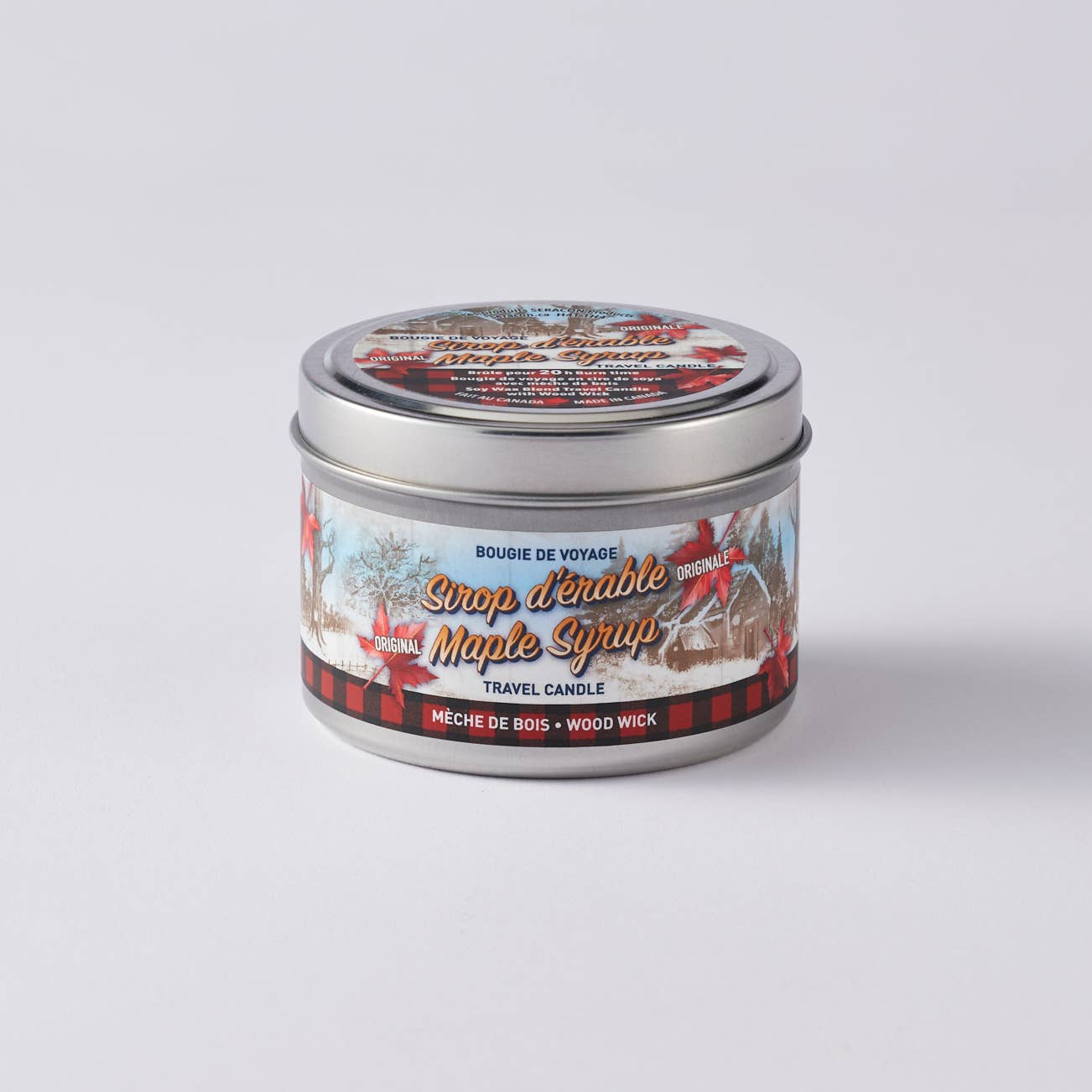 Seracon - Maple Syrup Candle in Super Mini Travel Tin (WOOD) - SILVER