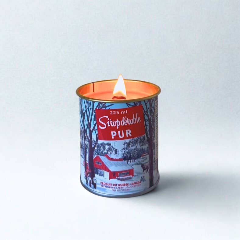 Seracon - Maple Syrup Candle – 225 ml Iconic Tin Can (Wood wick)