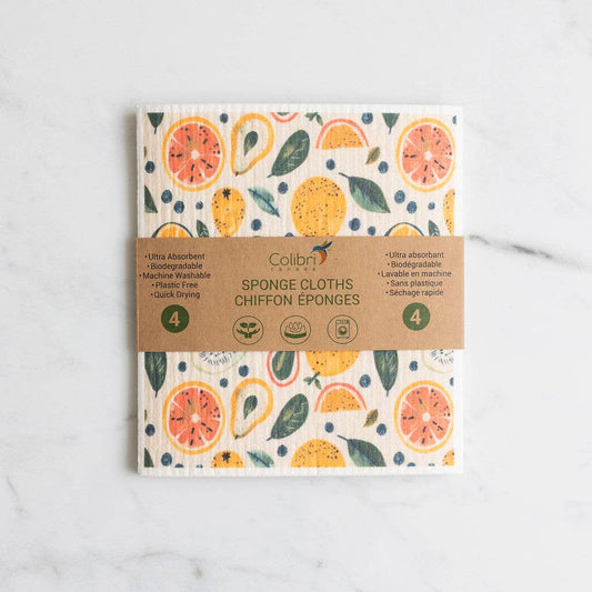 SC003 - 4 Pk Sponge Cloths - In the Orchard