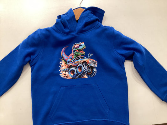 dinosaur blue kids hoodie