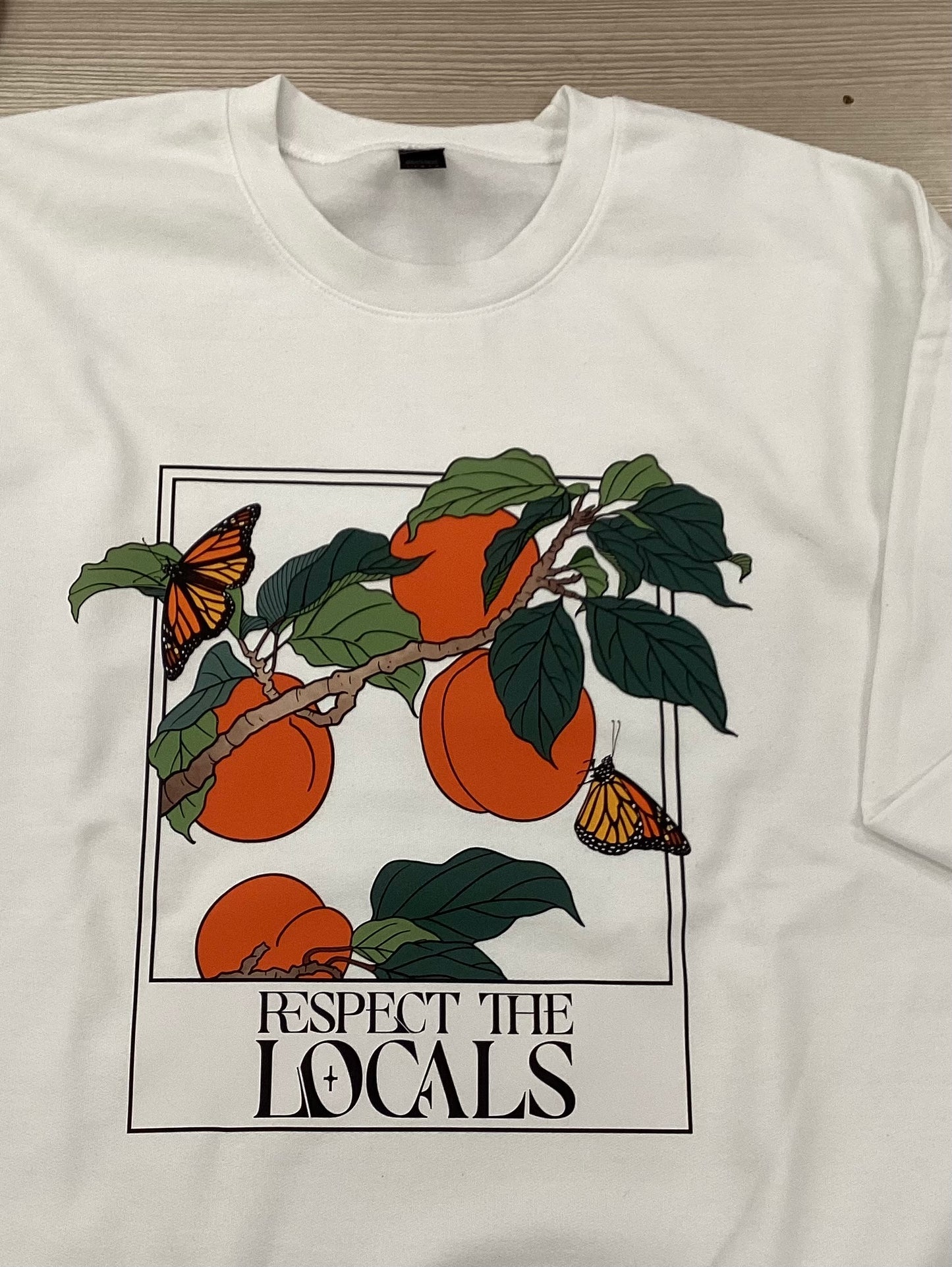 Respect The Locals Peaches Crewneck