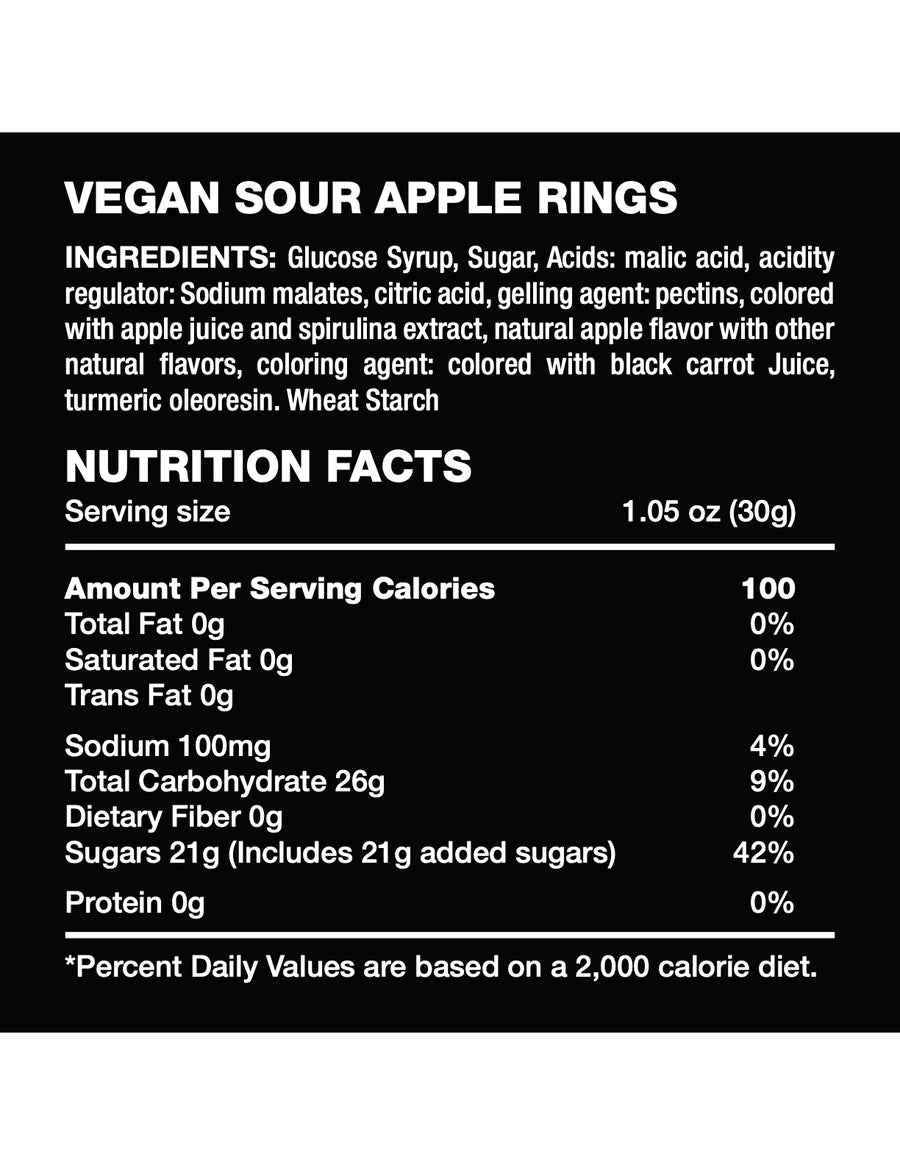 Sour Apple Rings (Cube 4oz) - Sugarjoy