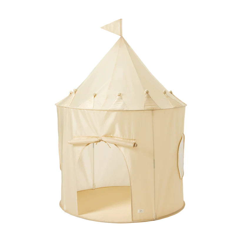 Recycled Fabric Play Tent Castle - Prints: Cream