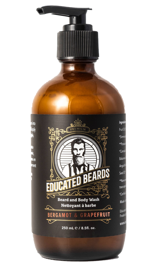Educated Beards - Bergamot Grapefruit Beard Wash 250ml/8.5fl.oz: 8.5fl. oz