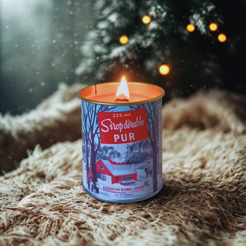 Seracon - Maple Syrup Candle – 225 ml Iconic Tin Can (Wood wick)