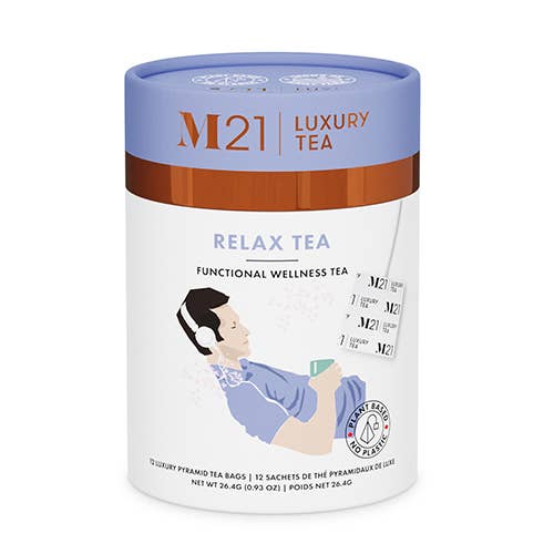 Relax Luxury Organic Herbal Tea - 12ct & 24ct Canister: Small