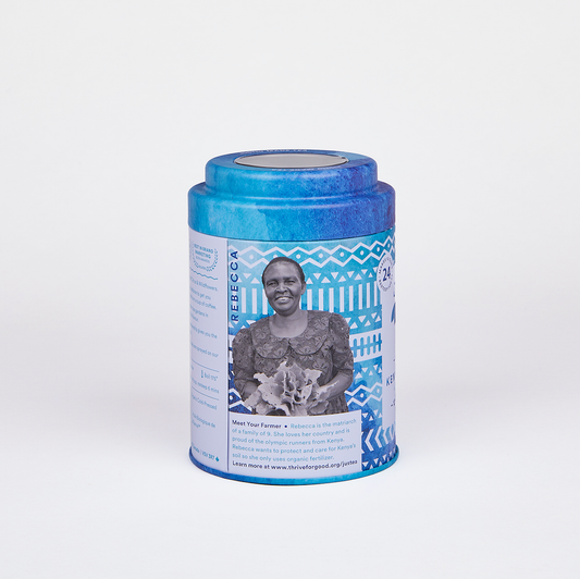 JusTea - Kenyan Earl Grey Tea Bag Tin - Fair-Trade Organic Black Tea