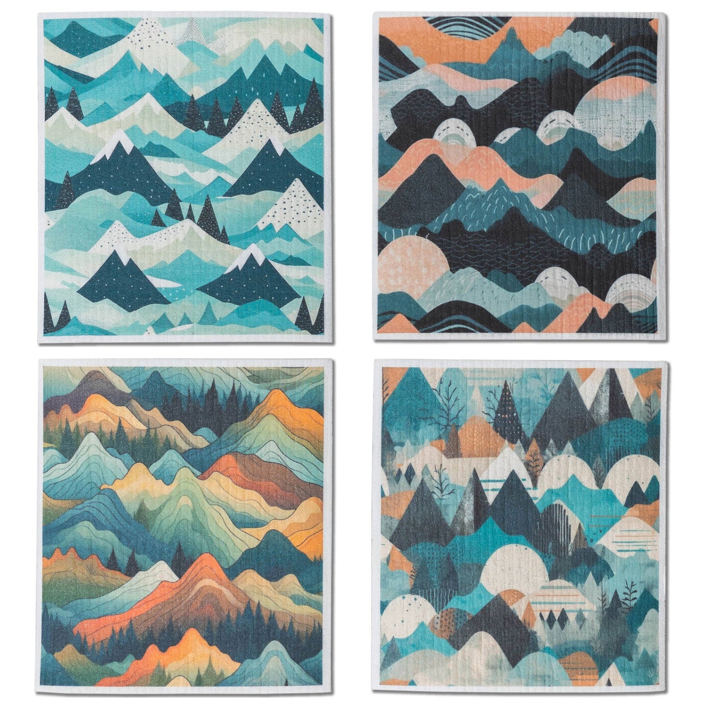 SC002 - 4 Pk Sponge Cloths - In the Mountains