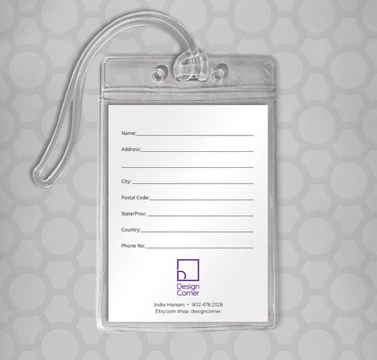 Black Bag Retro Funny Luggage Tag