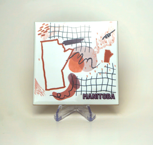 Manitoba Line Art Coaster