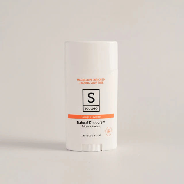 Orange + Lavender Natural Deodorant Stick - Baking Soda Free