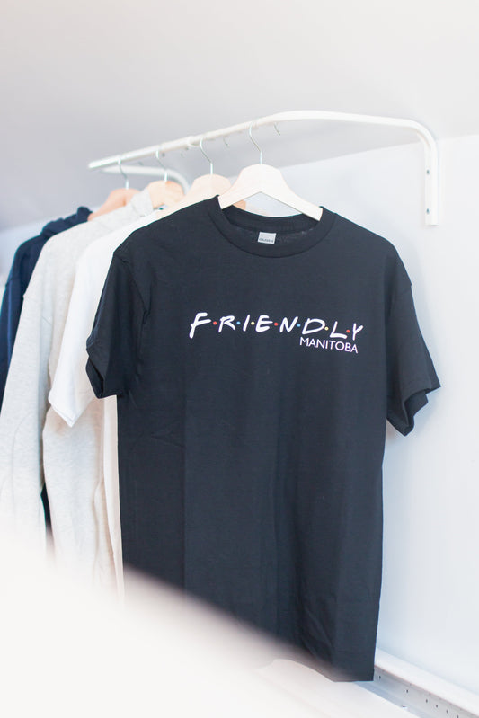Friendly Manitoba Black T-shirt