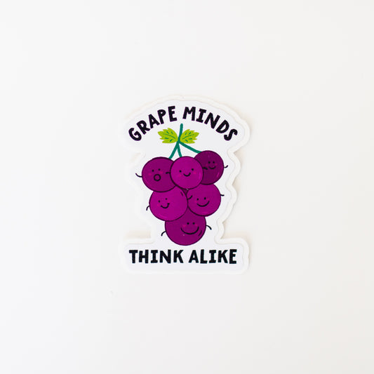 Grape Minds Think Alike Sticker