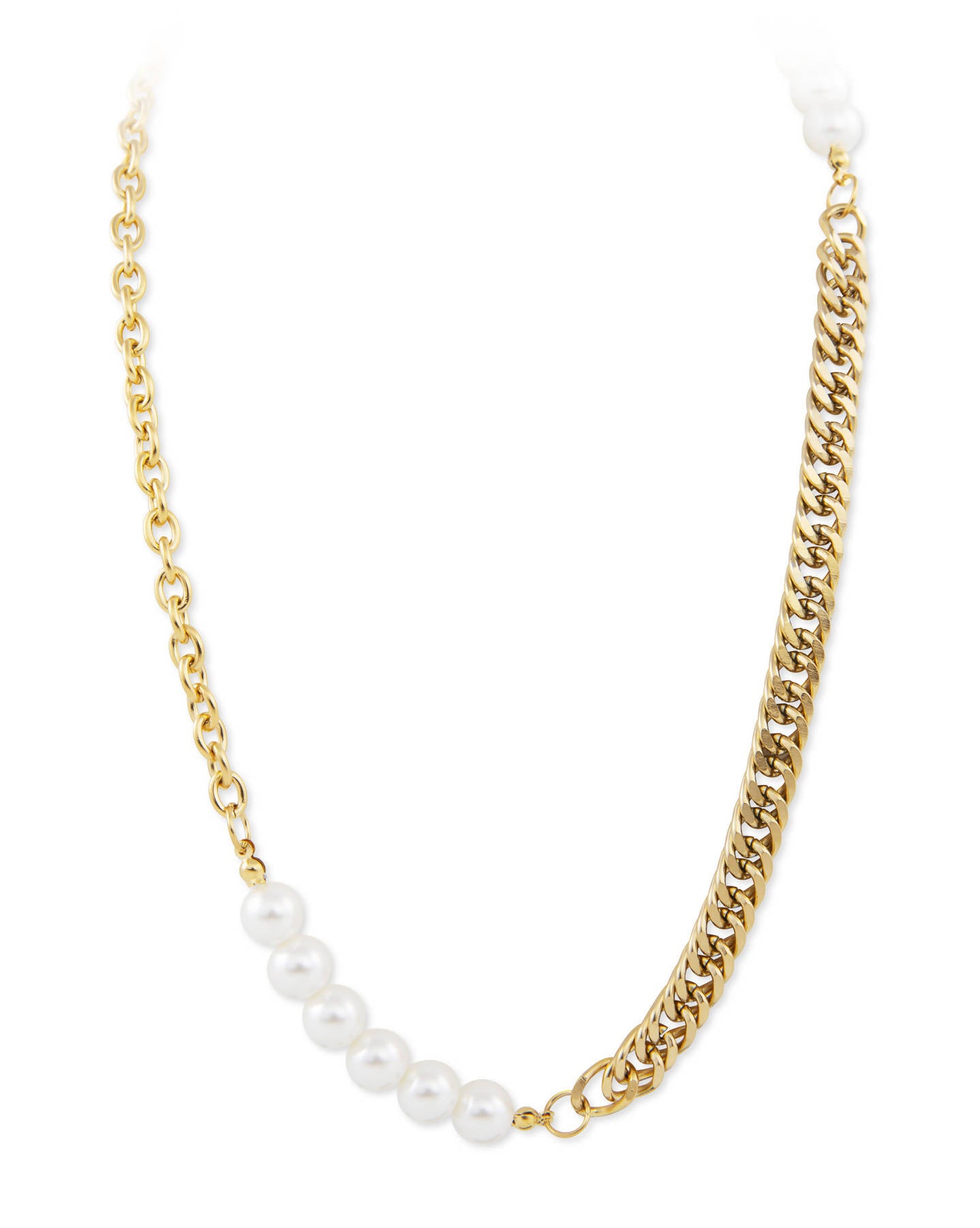 Gold Pearl Necklace