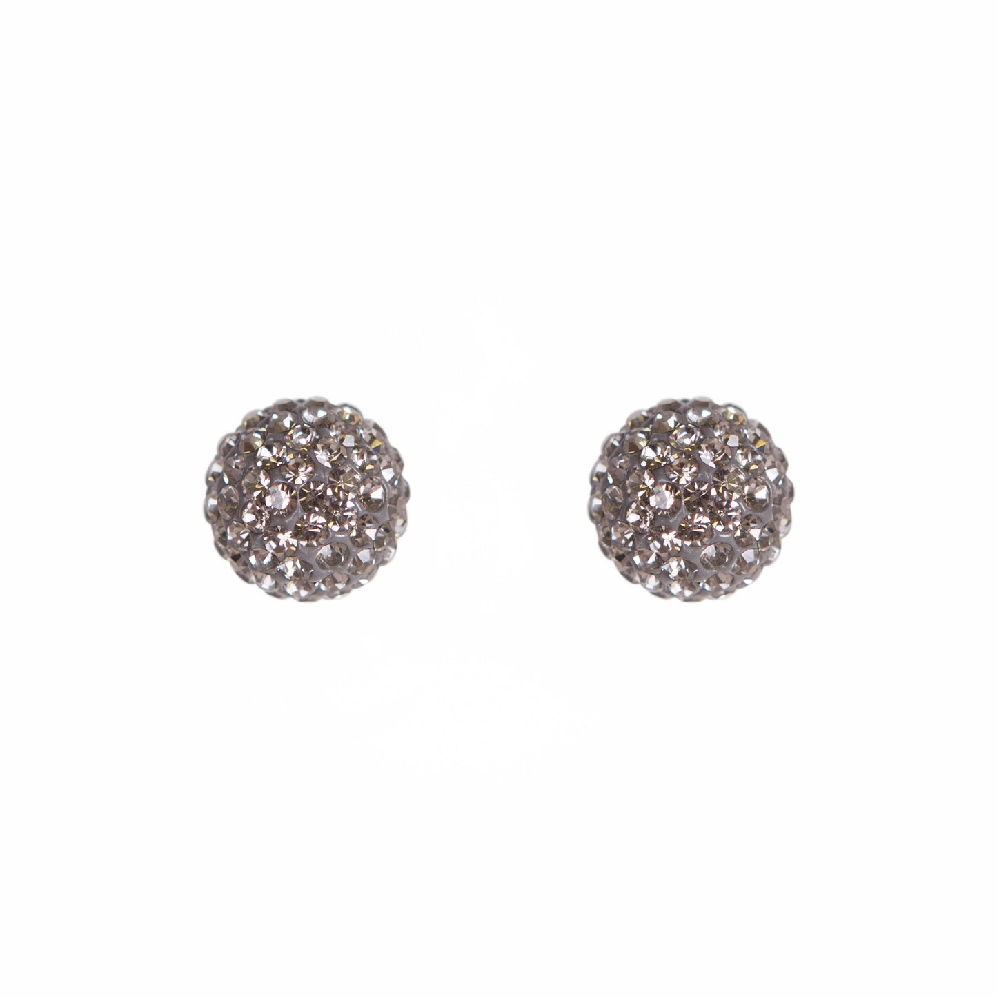 Park and Buzz radiance stud. Sparkle ball earrings. Hillberg and Berk. Canadian Brand. Glitter ball earrings. Charcoal sparkle earrings jewelry jewellery