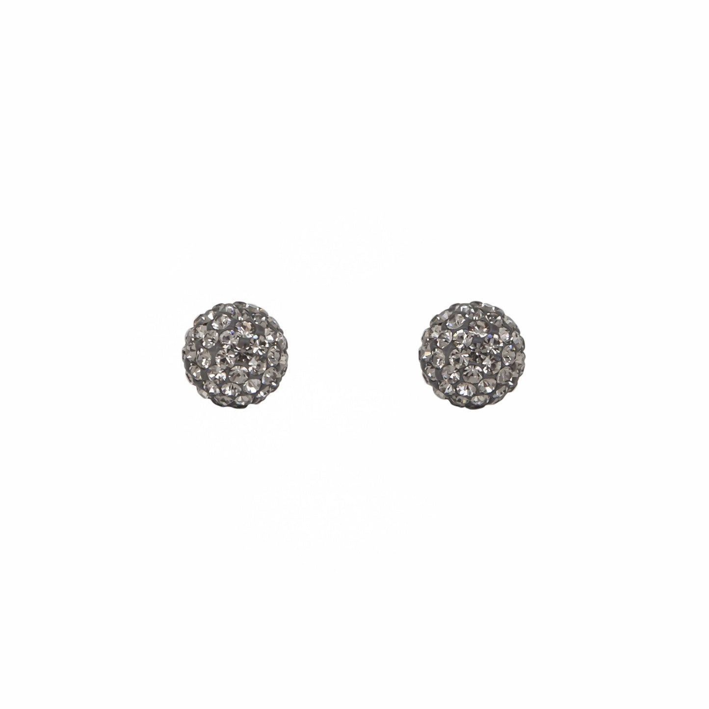 Park and Buzz radiance stud. Sparkle ball earrings. Hillberg and Berk. Canadian Brand. Glitter ball earrings. Charcoal sparkle earrings jewelry jewellery