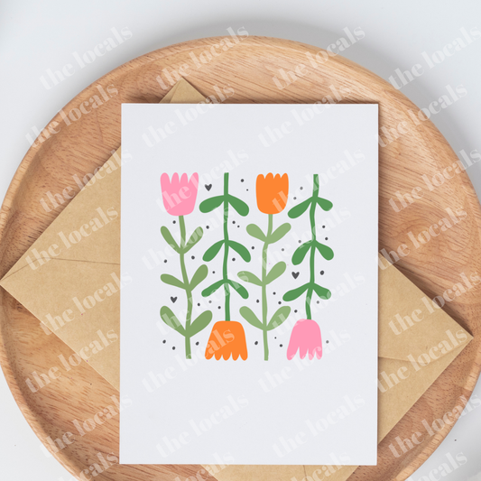 Groovy Flowers Greeting Card