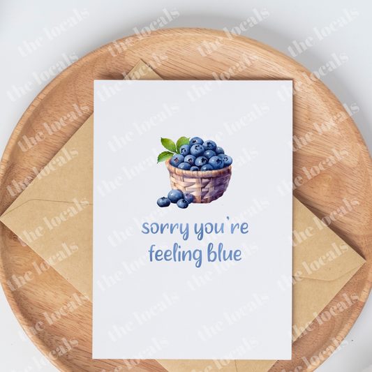 Sorry You're Feeling Blue Greeting Card
