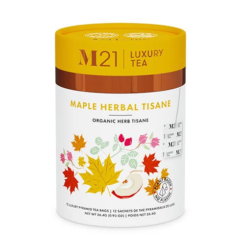 Maple Organic Herbal Tea - 12ct Luxury Canister