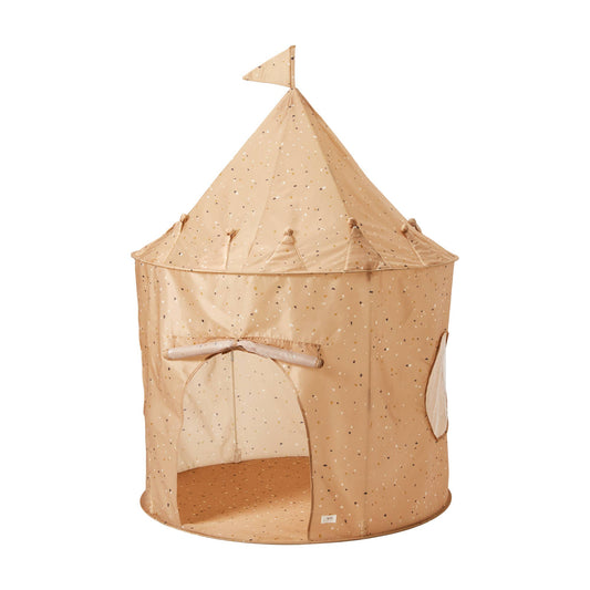 Recycled Fabric Play Tent Castle - Prints: Terrazzo  Clay