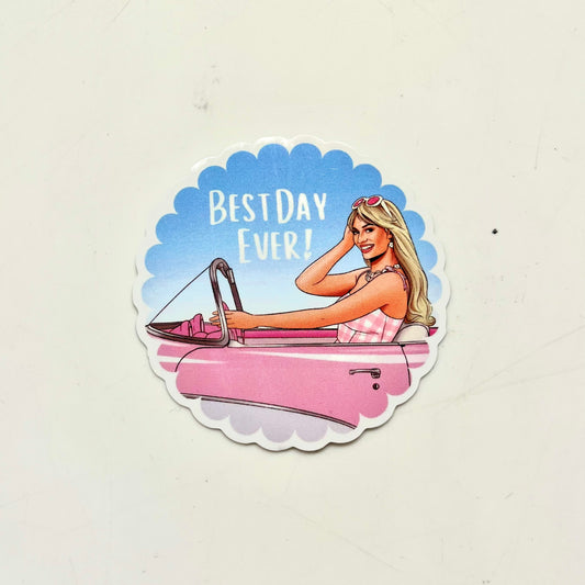 Best Day Ever Barbie Sticker
