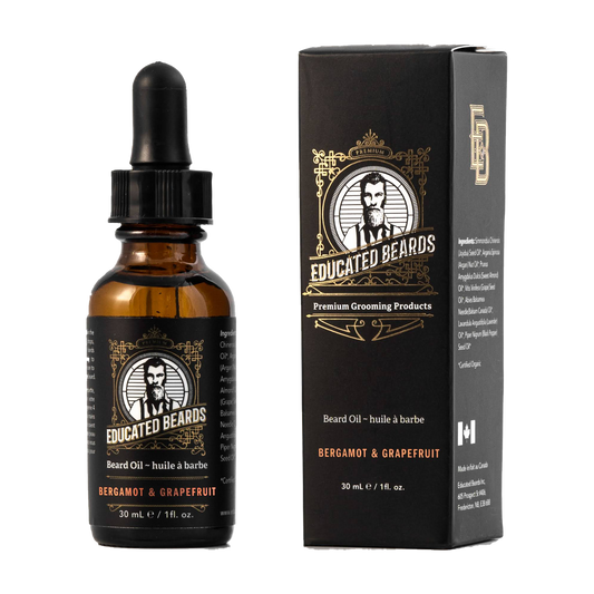 Educated Beards - Bergamot Grapefruit Beard Oil 30ml/1fl.oz: 1 FL. OZ.