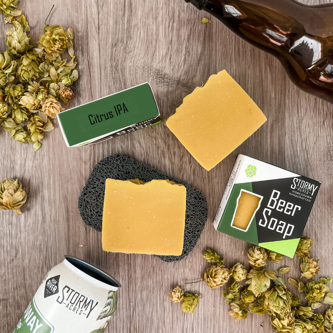 Beer Soap - Citrus IPA Men's Natural Bar Soap