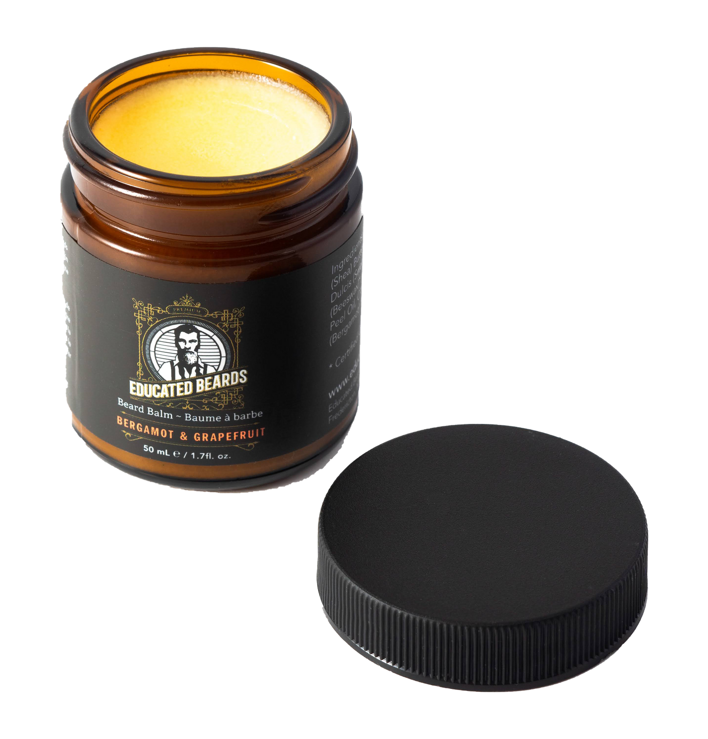 Educated Beards - Bergamot Grapefruit Beard Balm 50ml/1.7fl.oz: 1.7 FL Oz.
