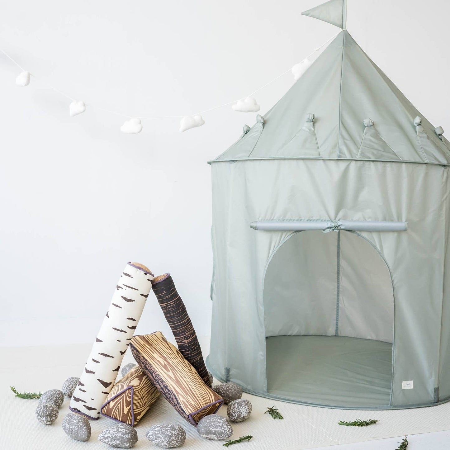 Green - Recycled Fabric Play Tent Castle