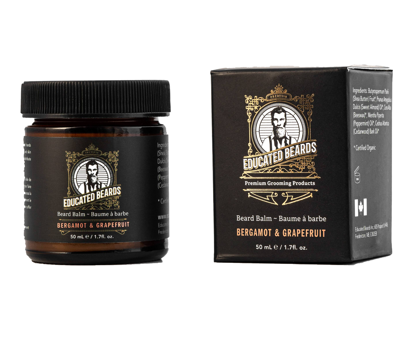 Educated Beards - Bergamot Grapefruit Beard Balm 50ml/1.7fl.oz: 1.7 FL Oz.