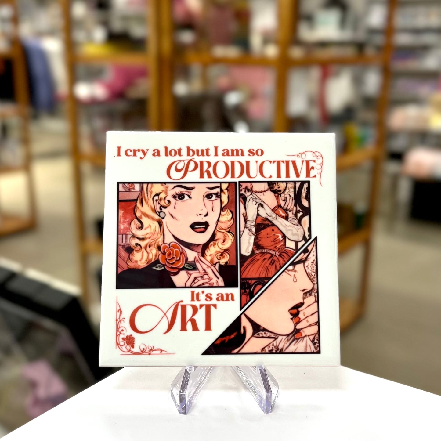I Cry a Lot Comic Coaster