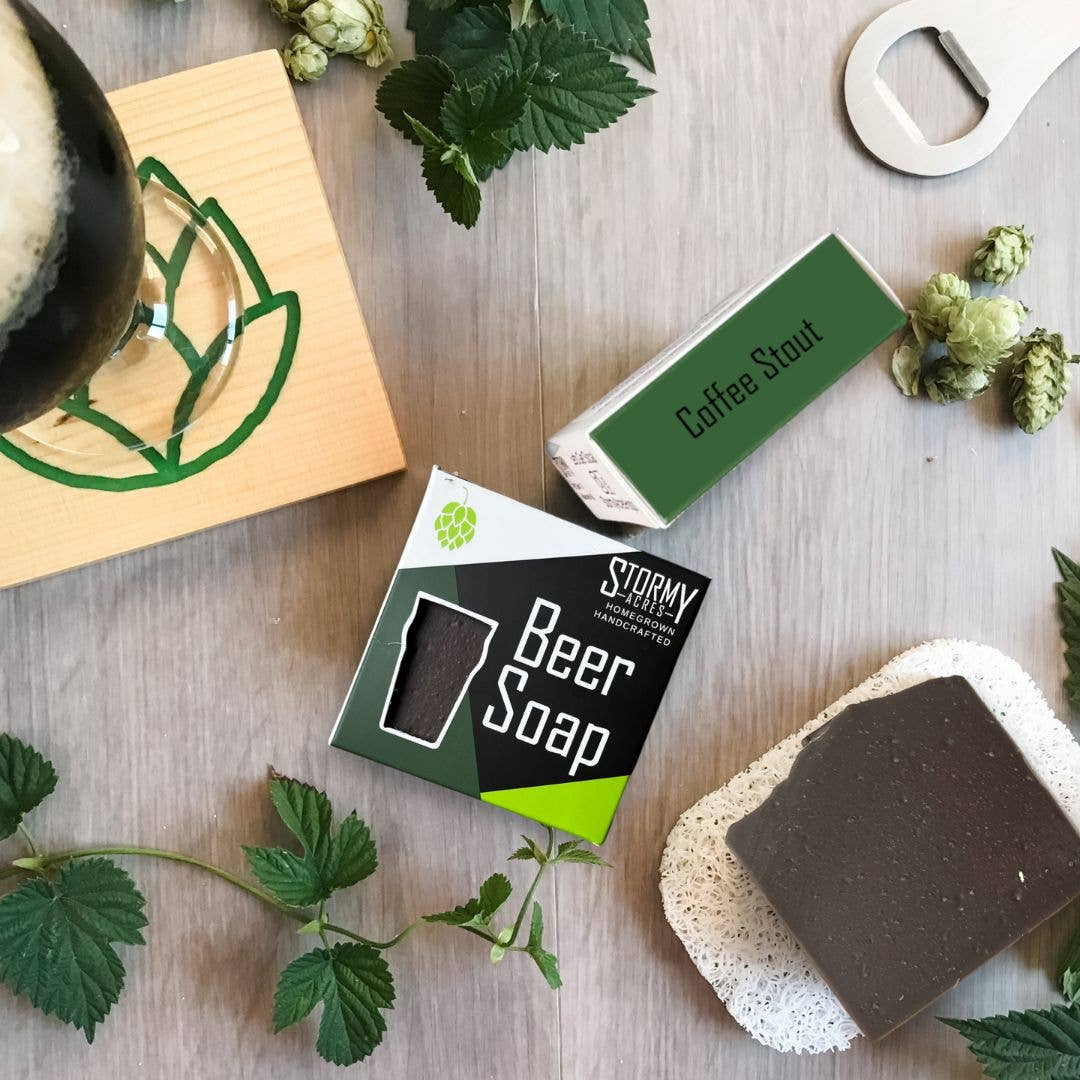 Beer Soap - Coffee Stout Men's Natural Bar Soap