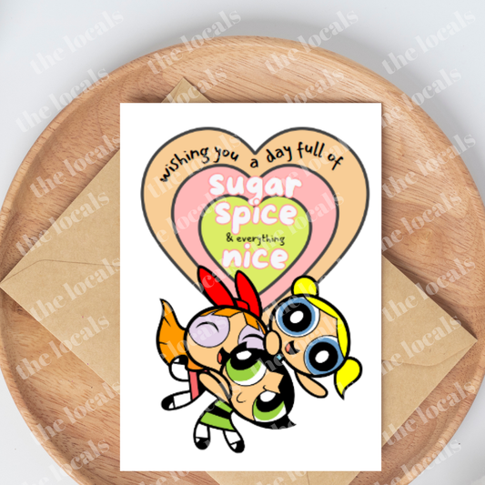 Powerpuff Girls Greeting Card