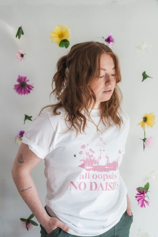 Bunny All Oopsies No Daisies White Shirt