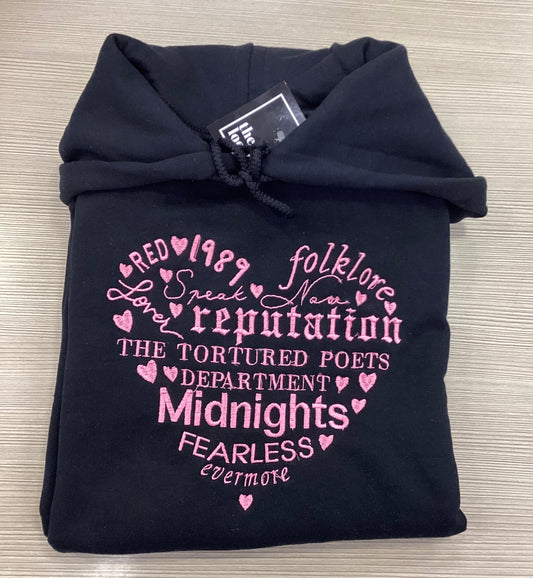 Taylor Albums Black Hoodie