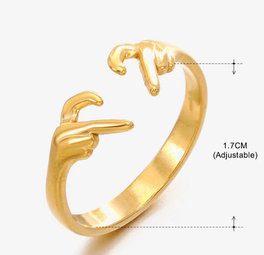 Taylor Heart Ring 18K gold plated