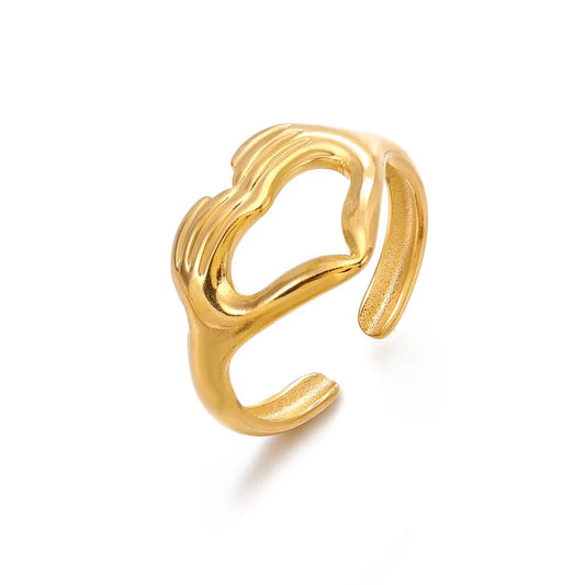 Swift Heart Ring 18k gold plated