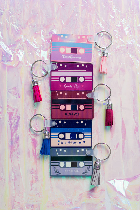 Taylor Song Cassette Keychains