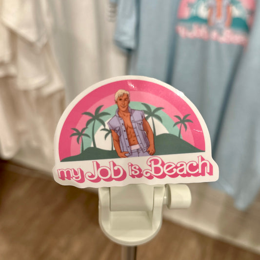 My Job Is Beach Sticker