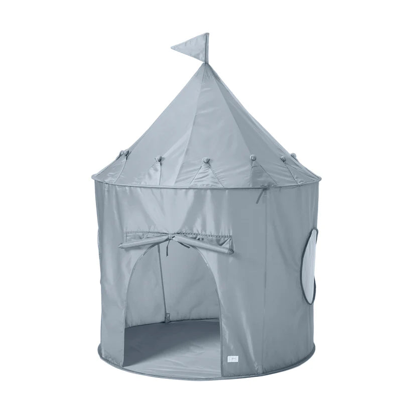Recycled Fabric Play Tent Castle - Prints: Tradewinds \ Blue