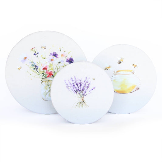 C166 - Bowl Covers - Set Bee Bright