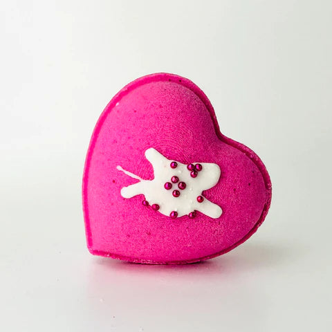 Cocoa Butter Raspberry Heart Bath Bomb